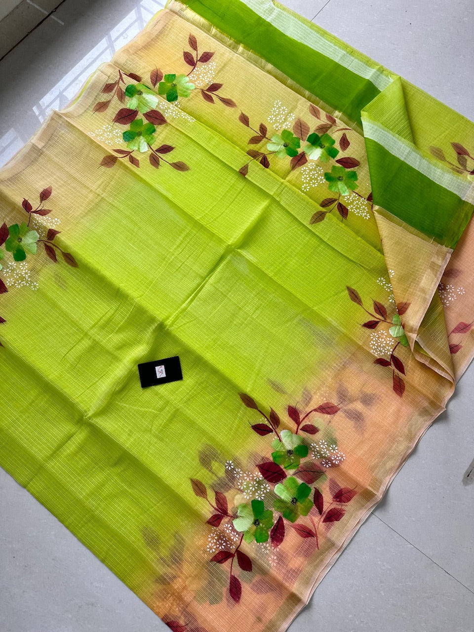 Handpainted Kota Cotton Doria Saree