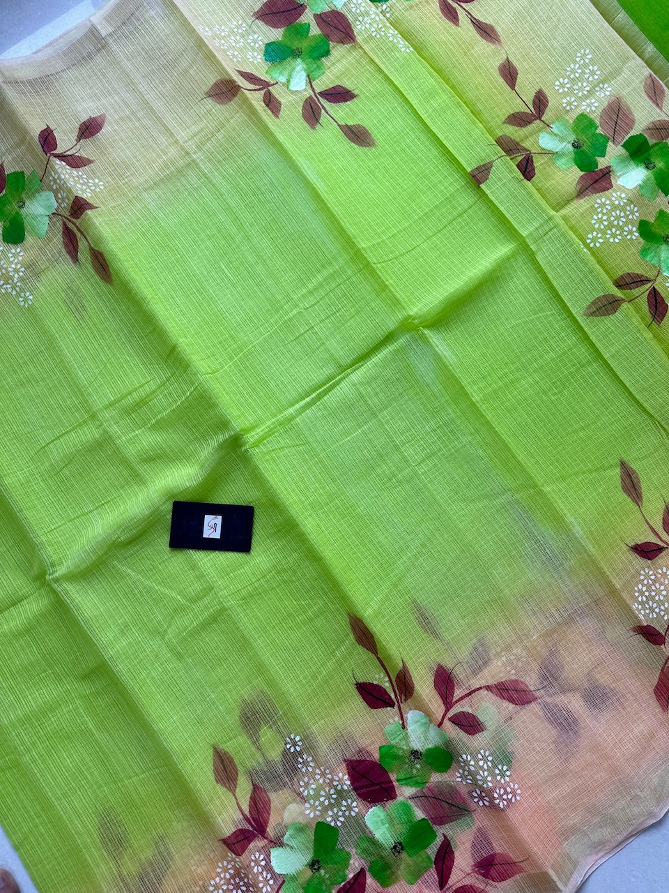 Handpainted Kota Cotton Doria Saree