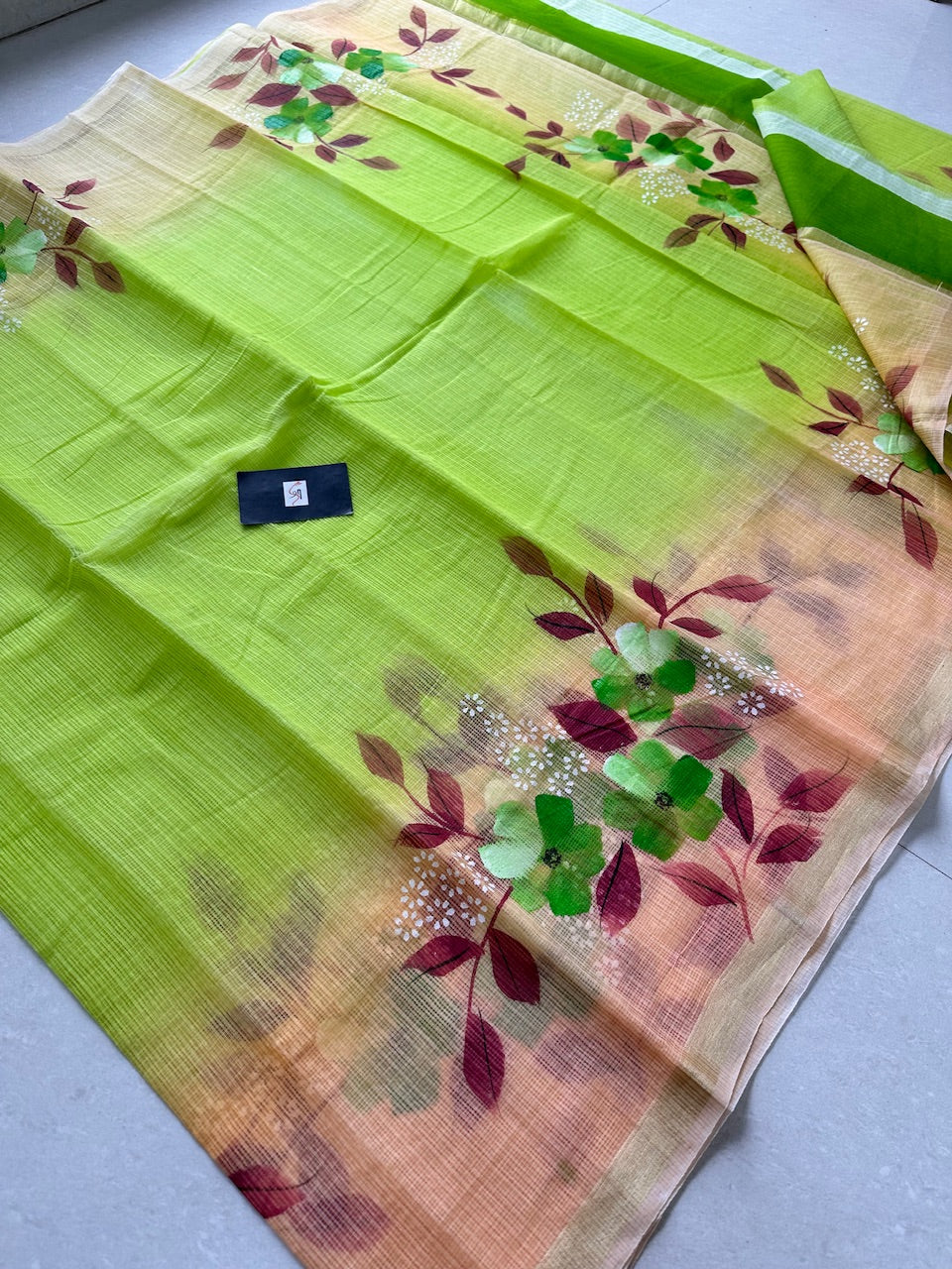 Handpainted Kota Cotton Doria Saree