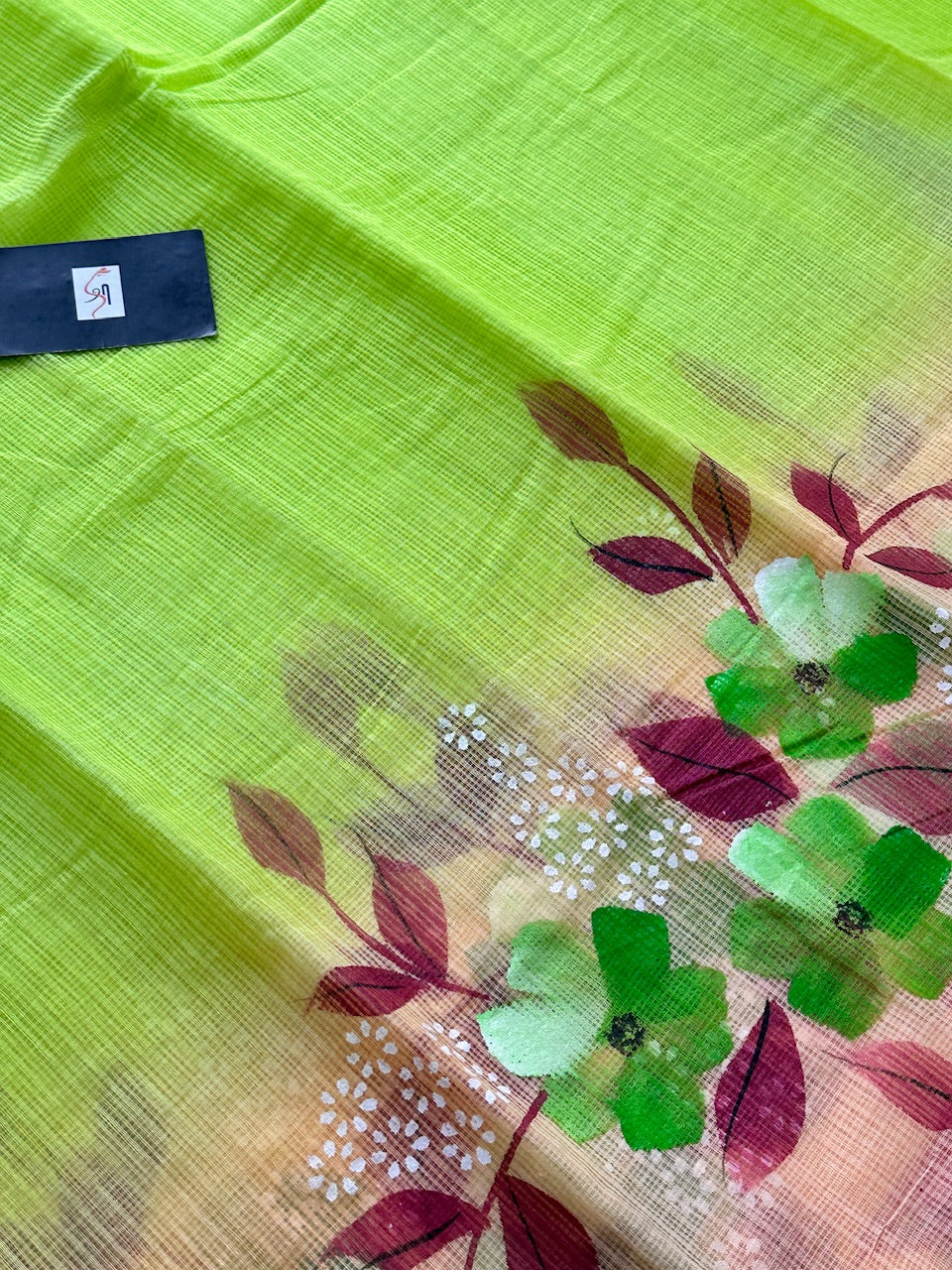 Handpainted Kota Cotton Doria Saree