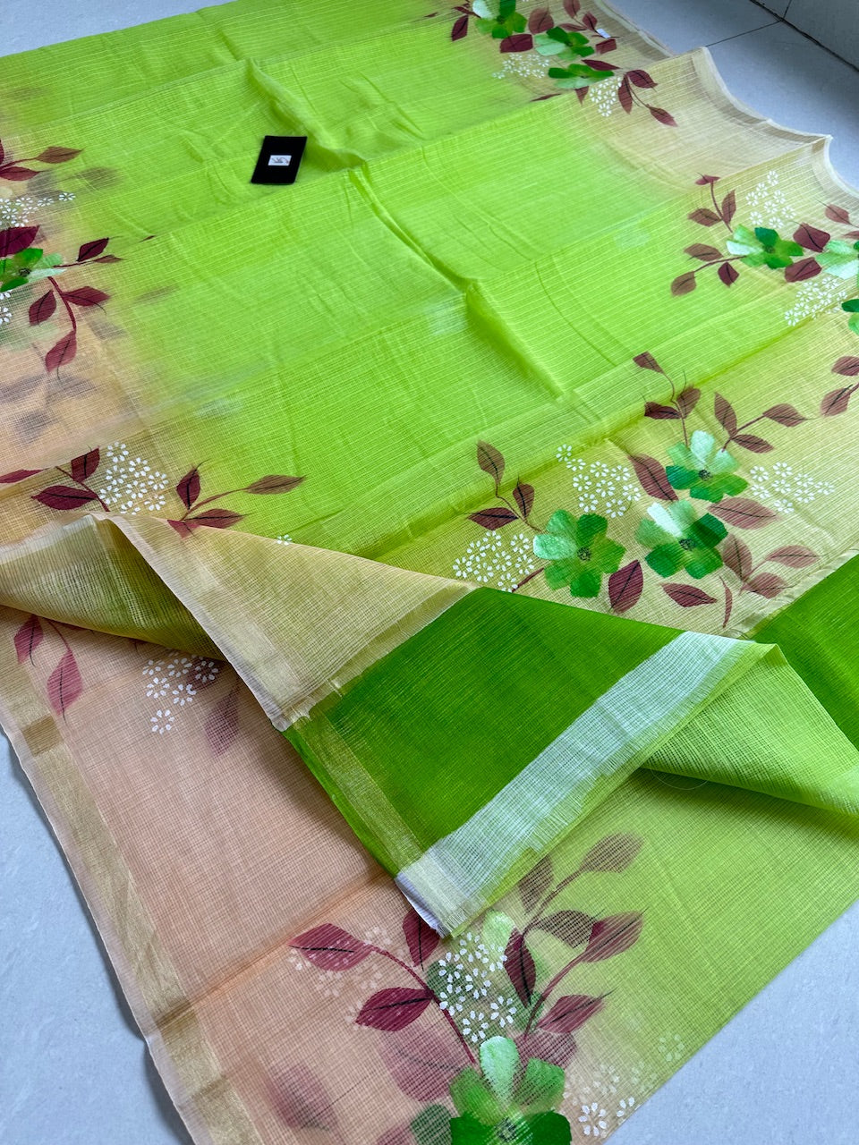 Handpainted Kota Cotton Doria Saree