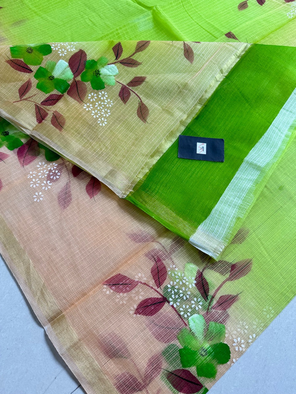 Handpainted Kota Cotton Doria Saree