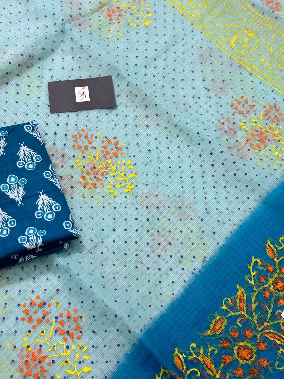 HandBlock Printed Kota Cotton Saree