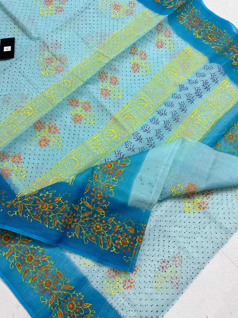 HandBlock Printed Kota Cotton Saree