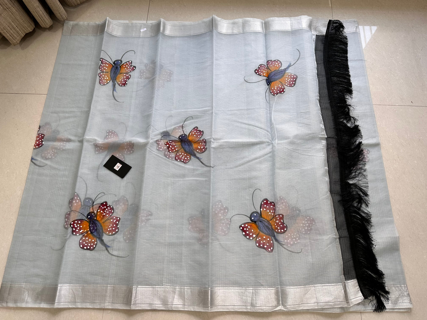 Handpainted Kota Cotton Doria Saree