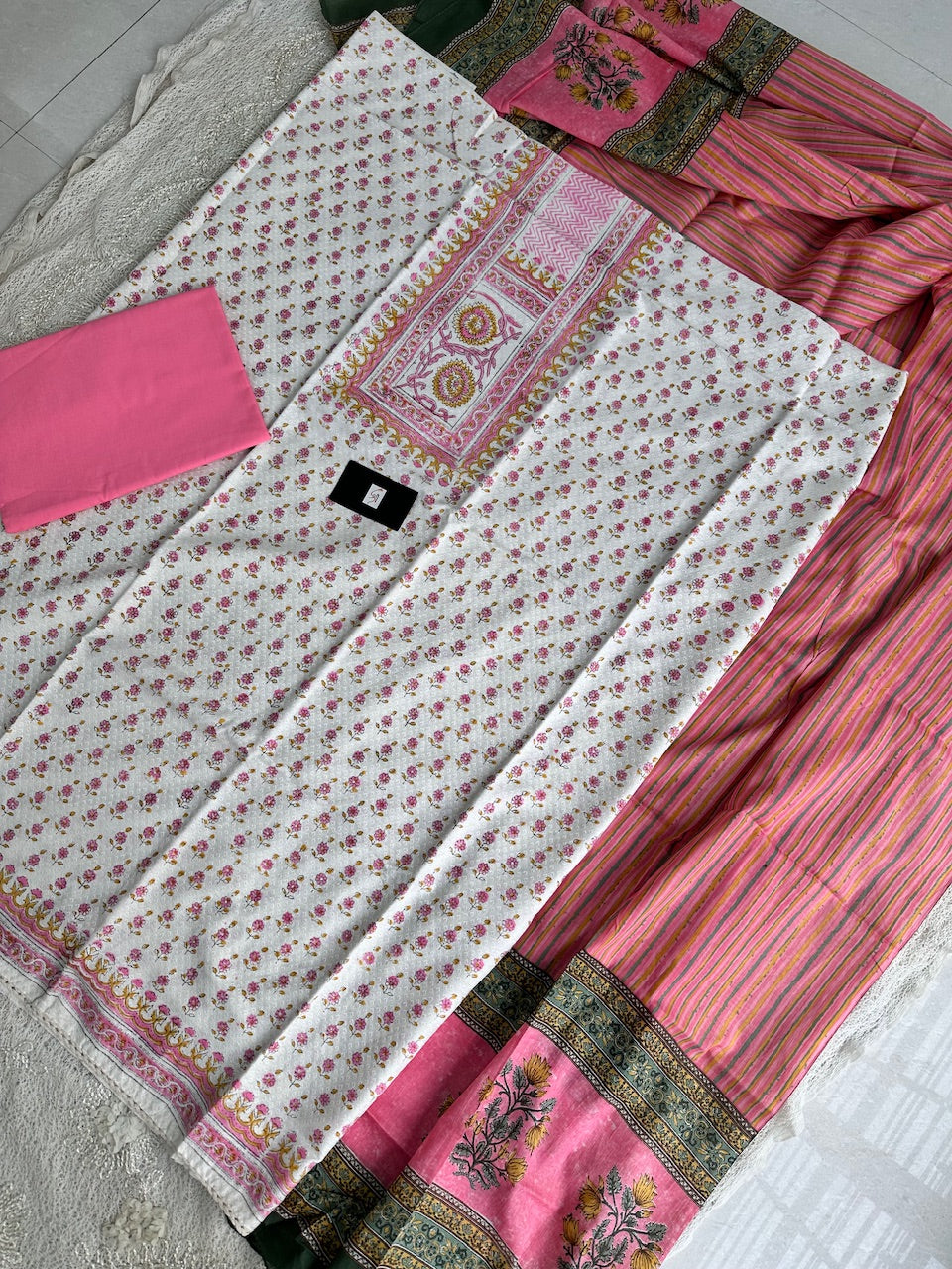 Pure HandBlock Printed Premium Weaved Cotton Suit