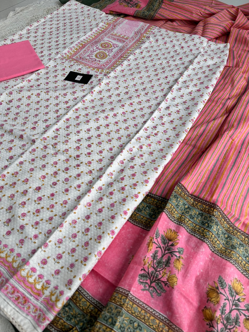 Pure HandBlock Printed Premium Weaved Cotton Suit