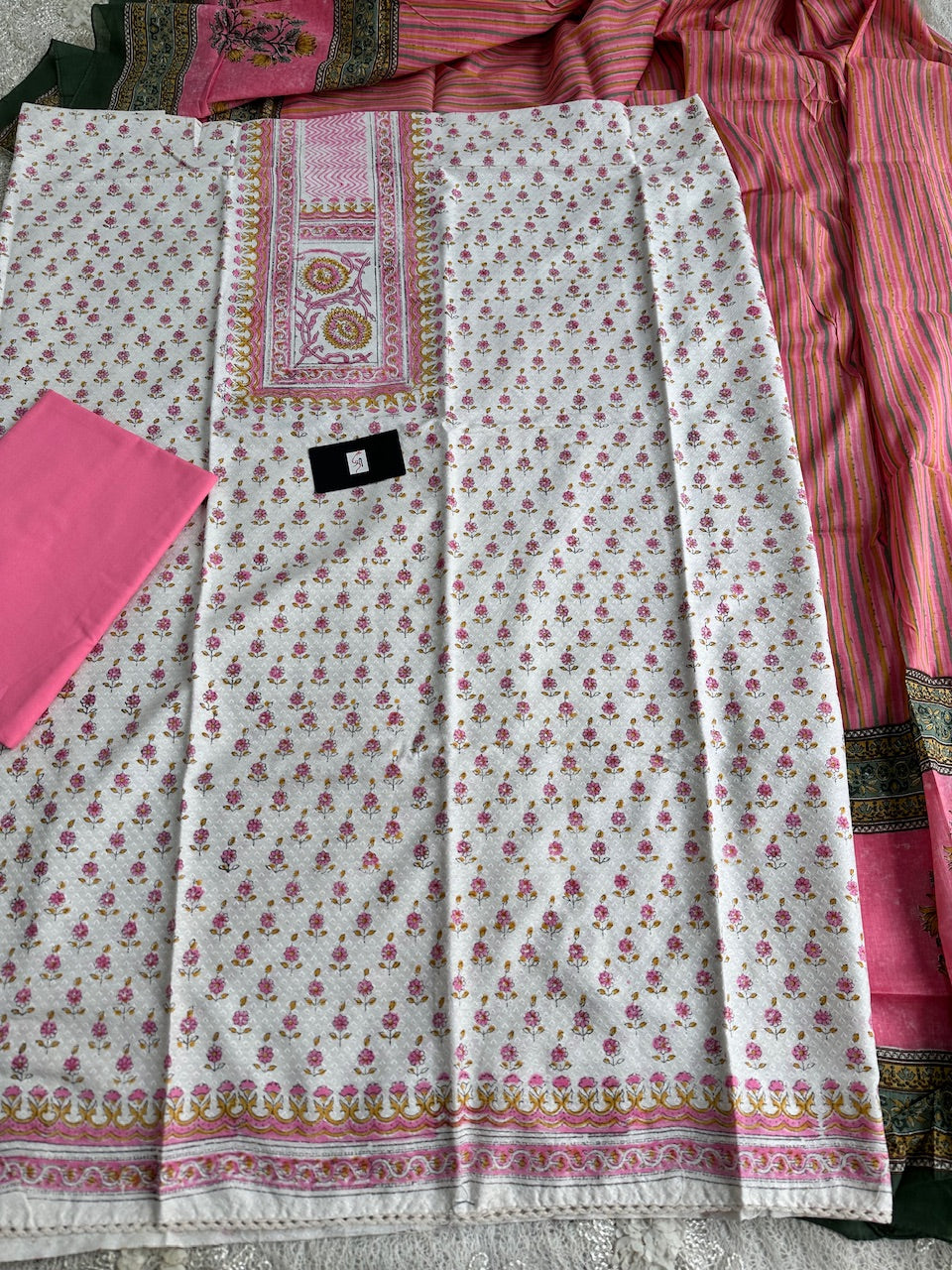 Pure HandBlock Printed Premium Weaved Cotton Suit