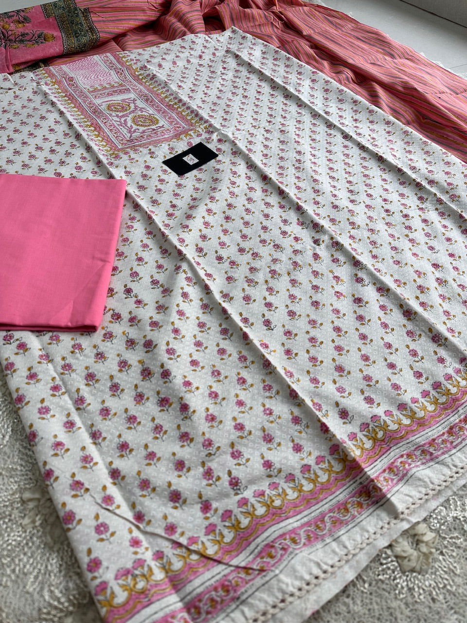 Pure HandBlock Printed Premium Weaved Cotton Suit