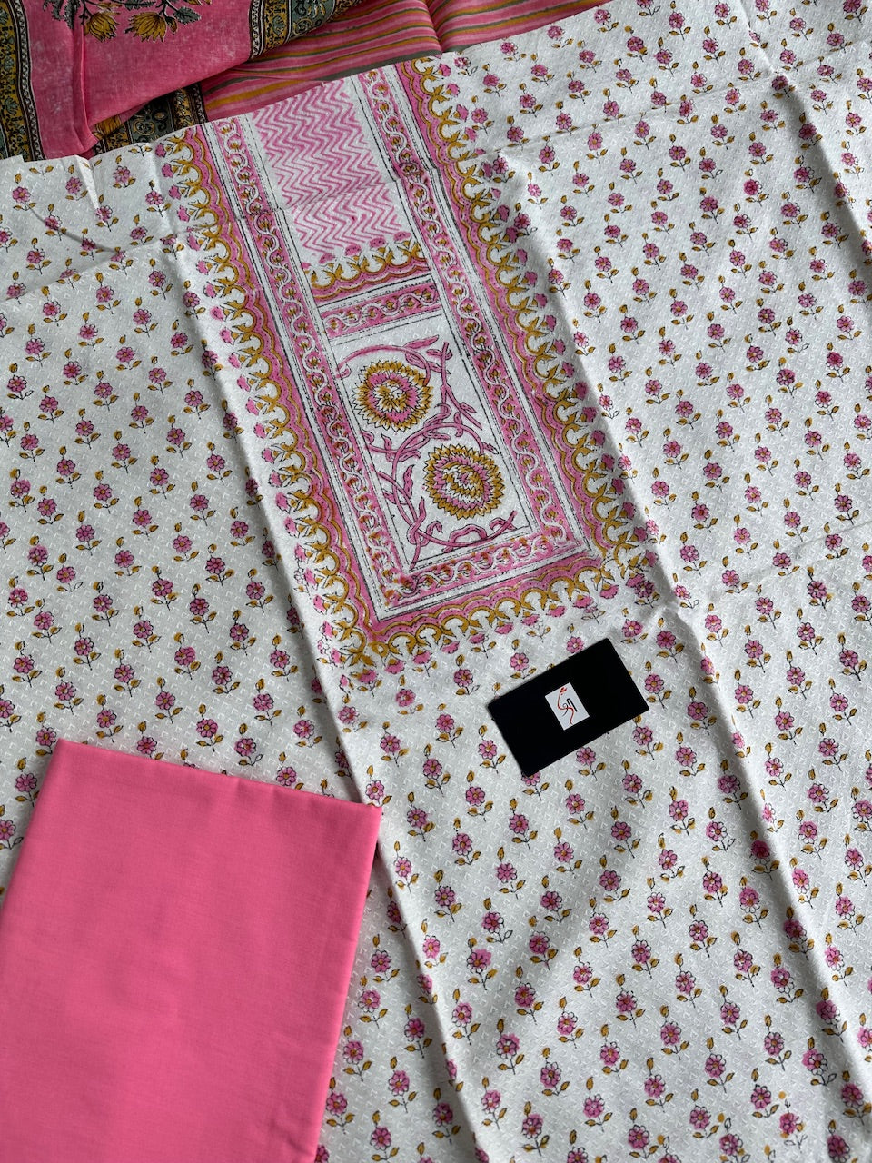 Pure HandBlock Printed Premium Weaved Cotton Suit