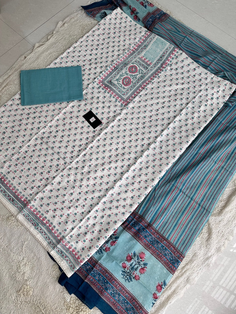 Pure HandBlock Printed Premium Weaved Cotton Suit