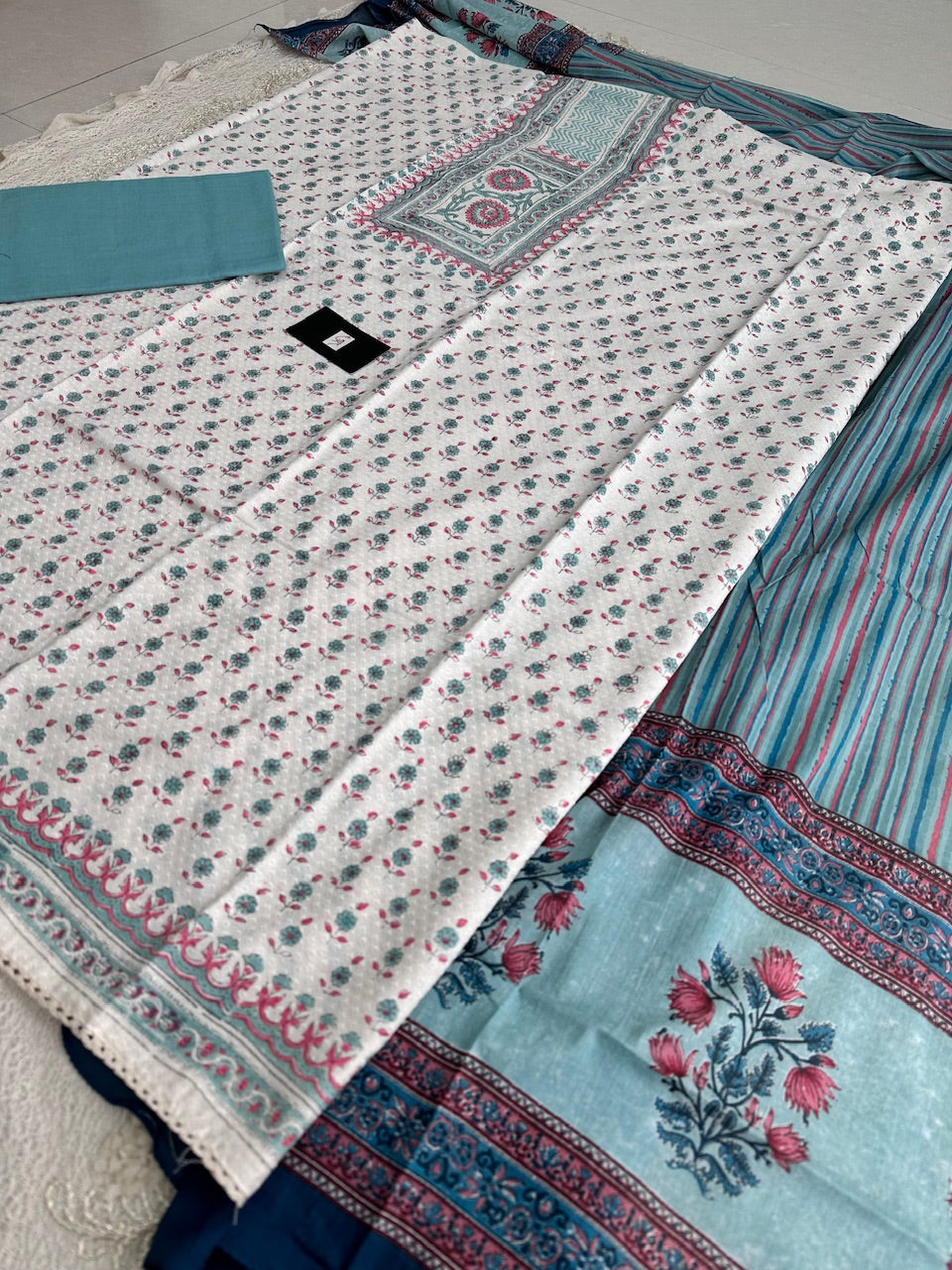 Pure HandBlock Printed Premium Weaved Cotton Suit