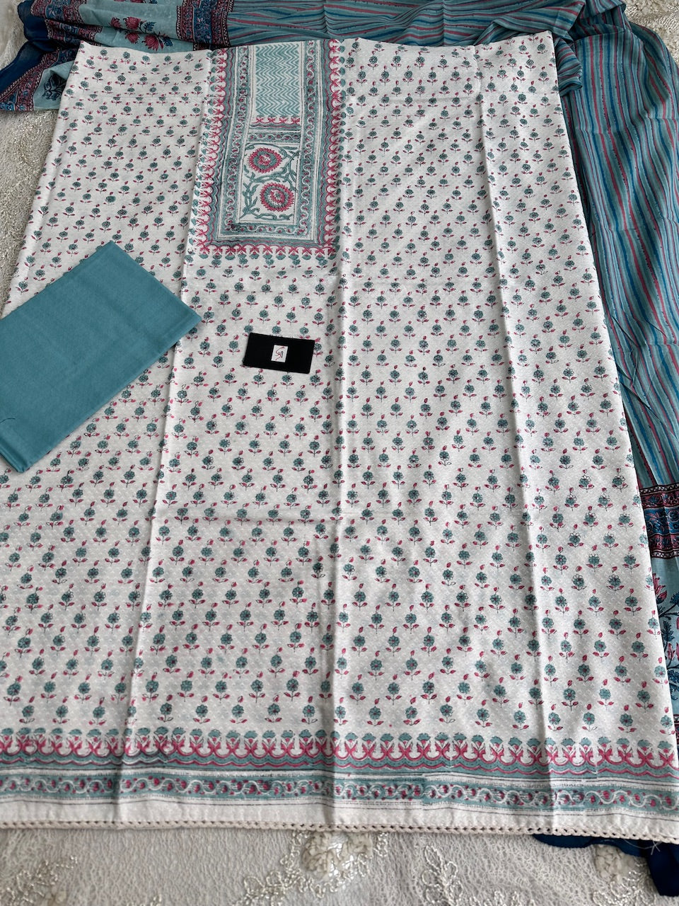 Pure HandBlock Printed Premium Weaved Cotton Suit