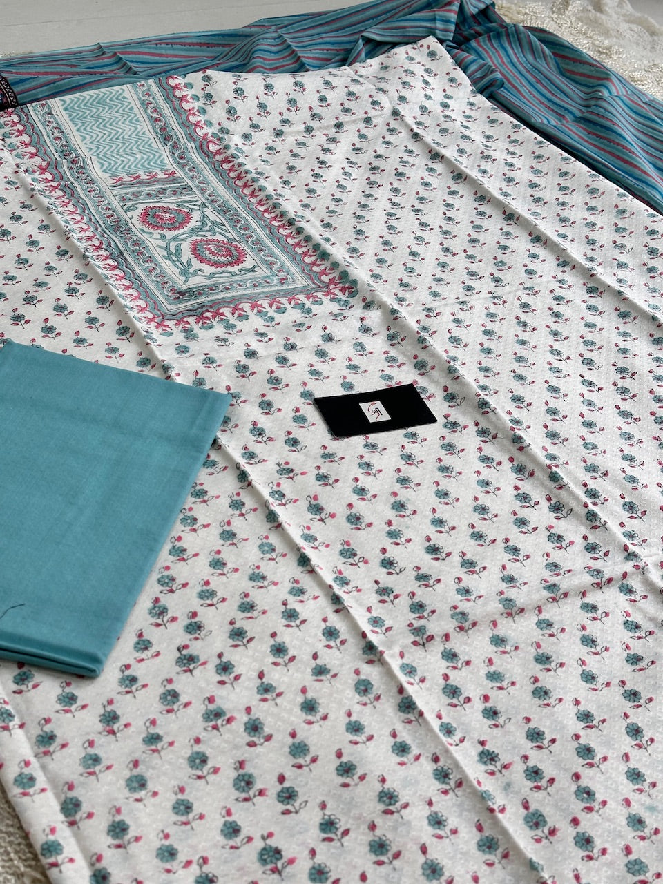 Pure HandBlock Printed Premium Weaved Cotton Suit