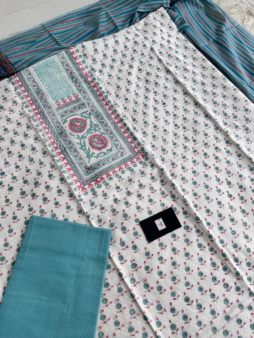 Pure HandBlock Printed Premium Weaved Cotton Suit