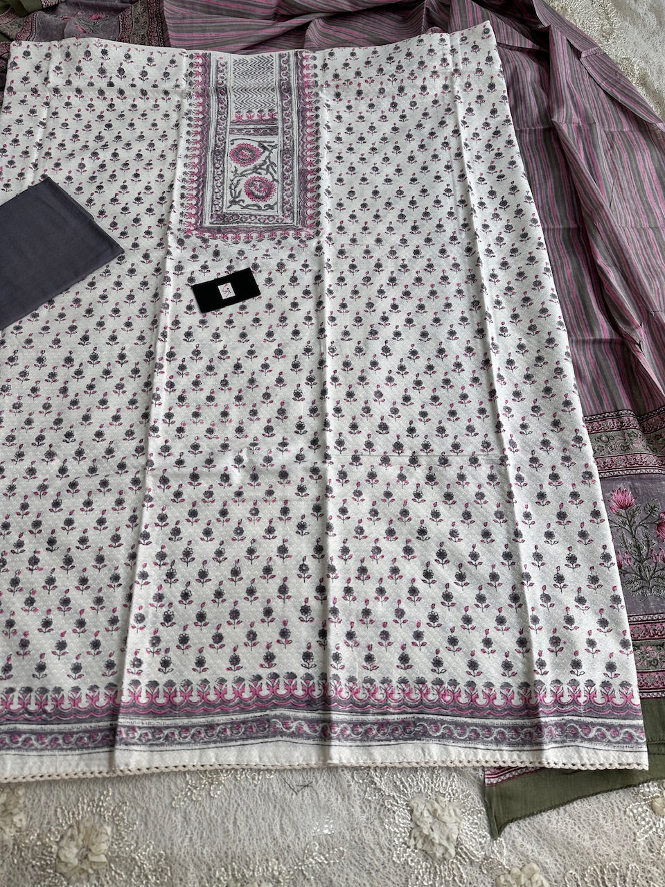 Pure Weaved Printed Premium Cotton Suit