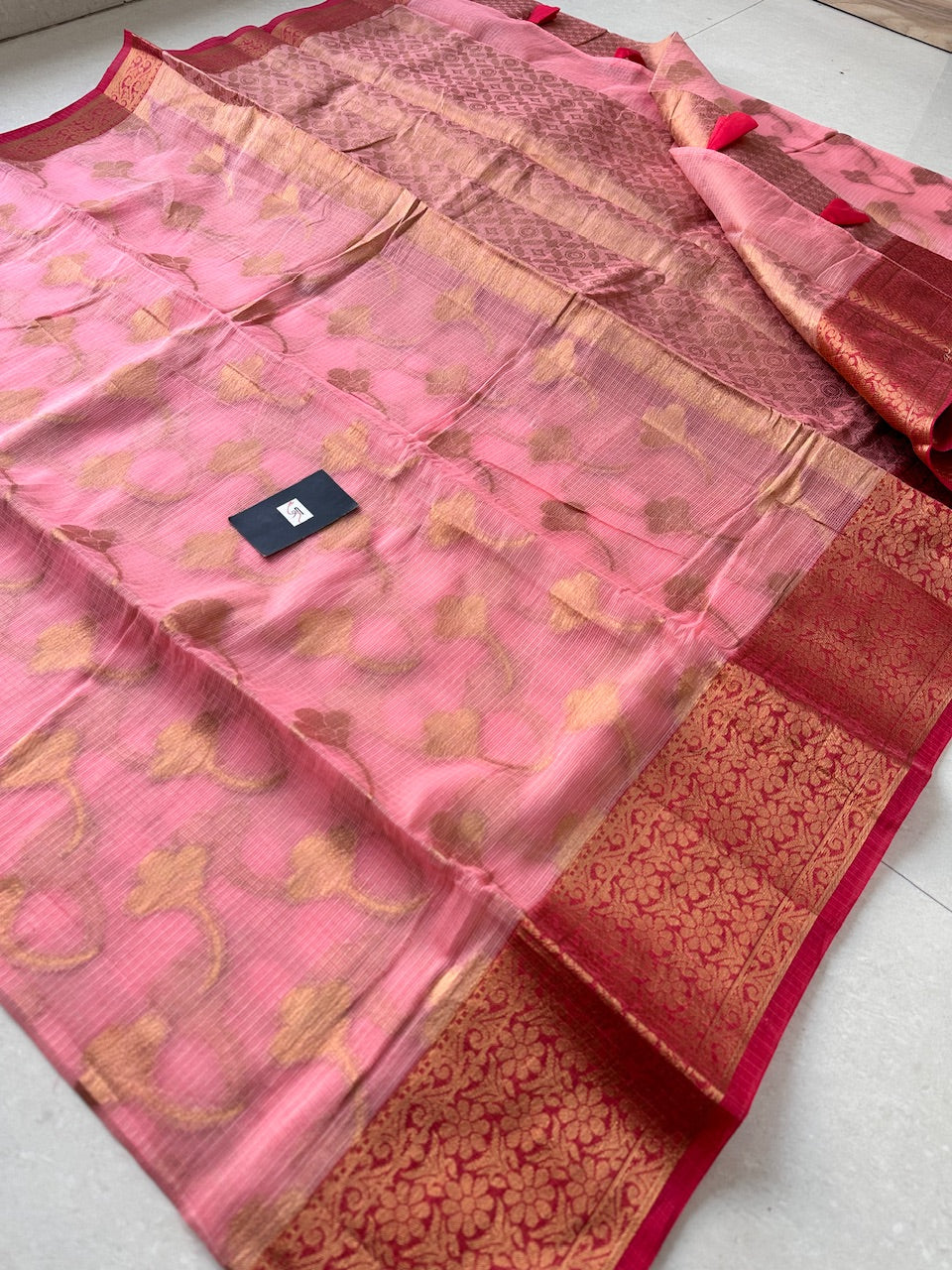 Weaved Kota Cotton Doria Saree