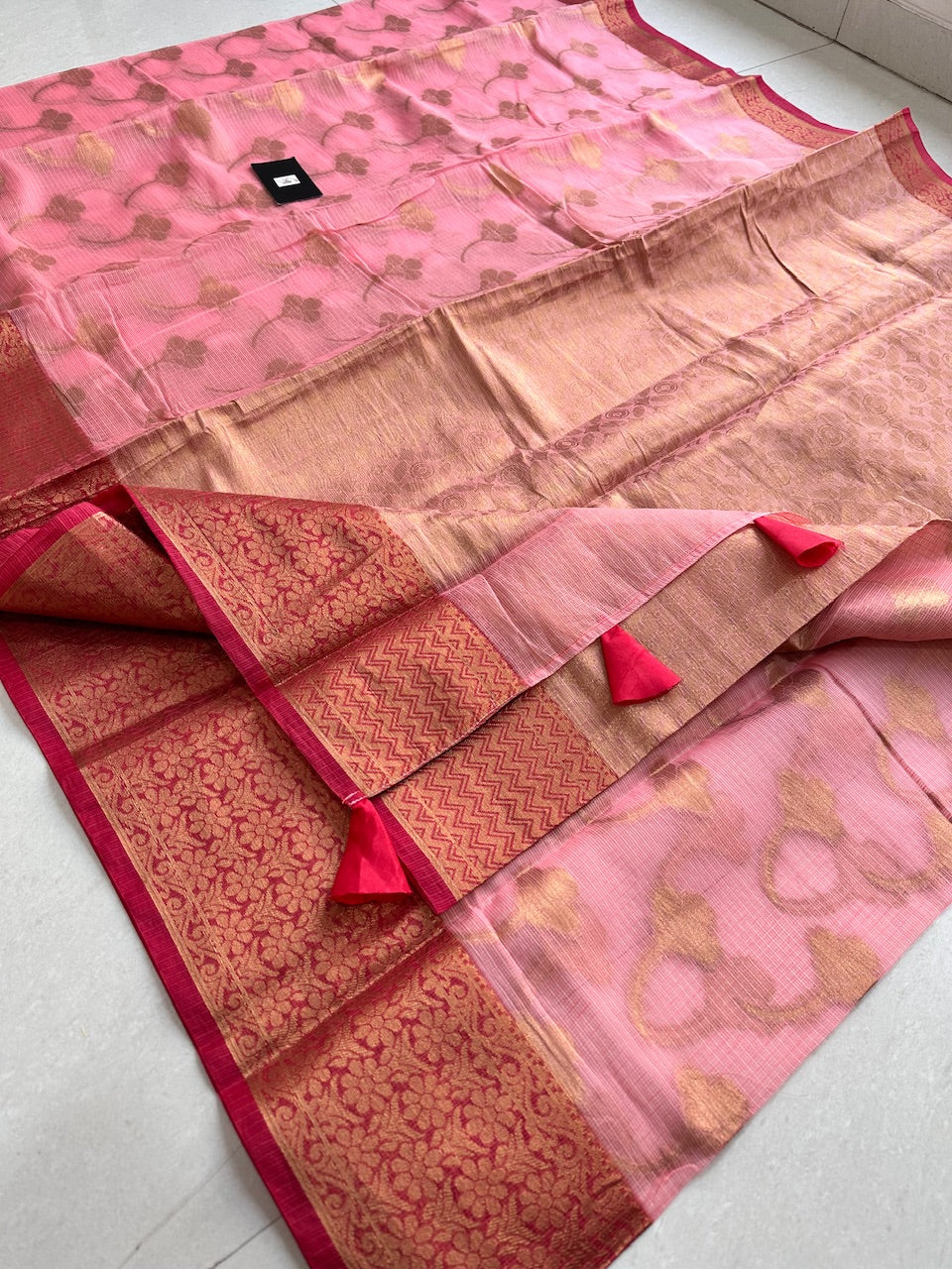 Weaved Kota Cotton Doria Saree