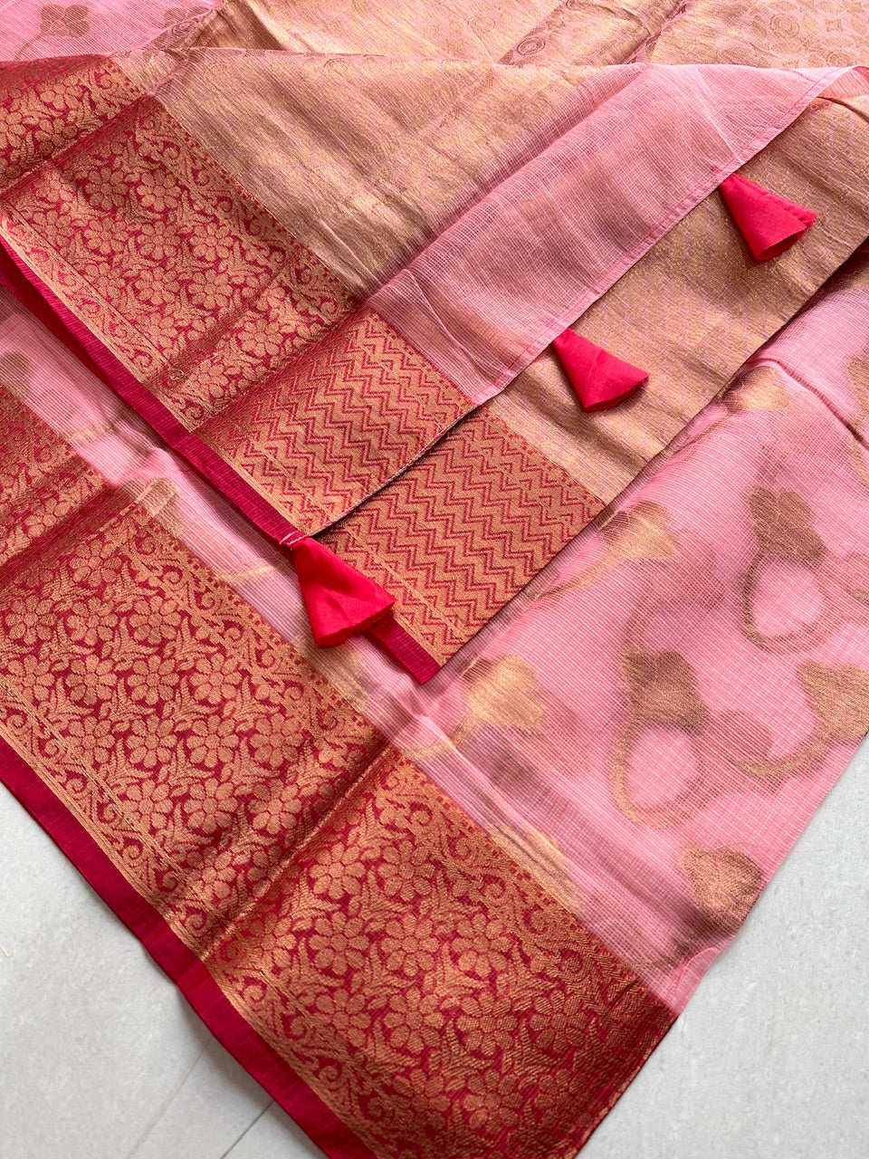 Weaved Kota Cotton Doria Saree