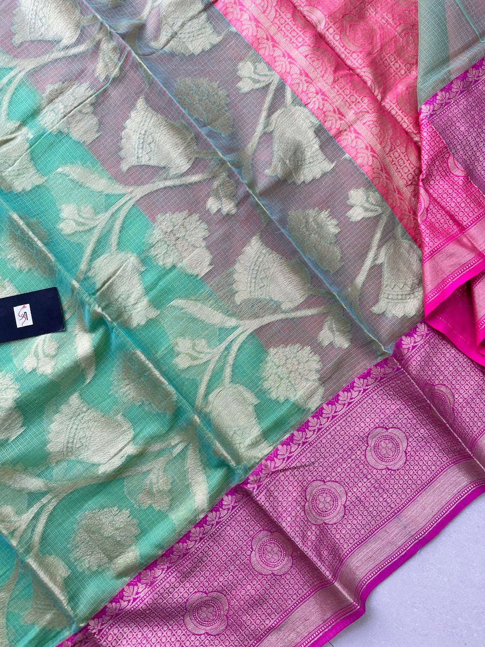 Weaved Kota Cotton Doria Saree