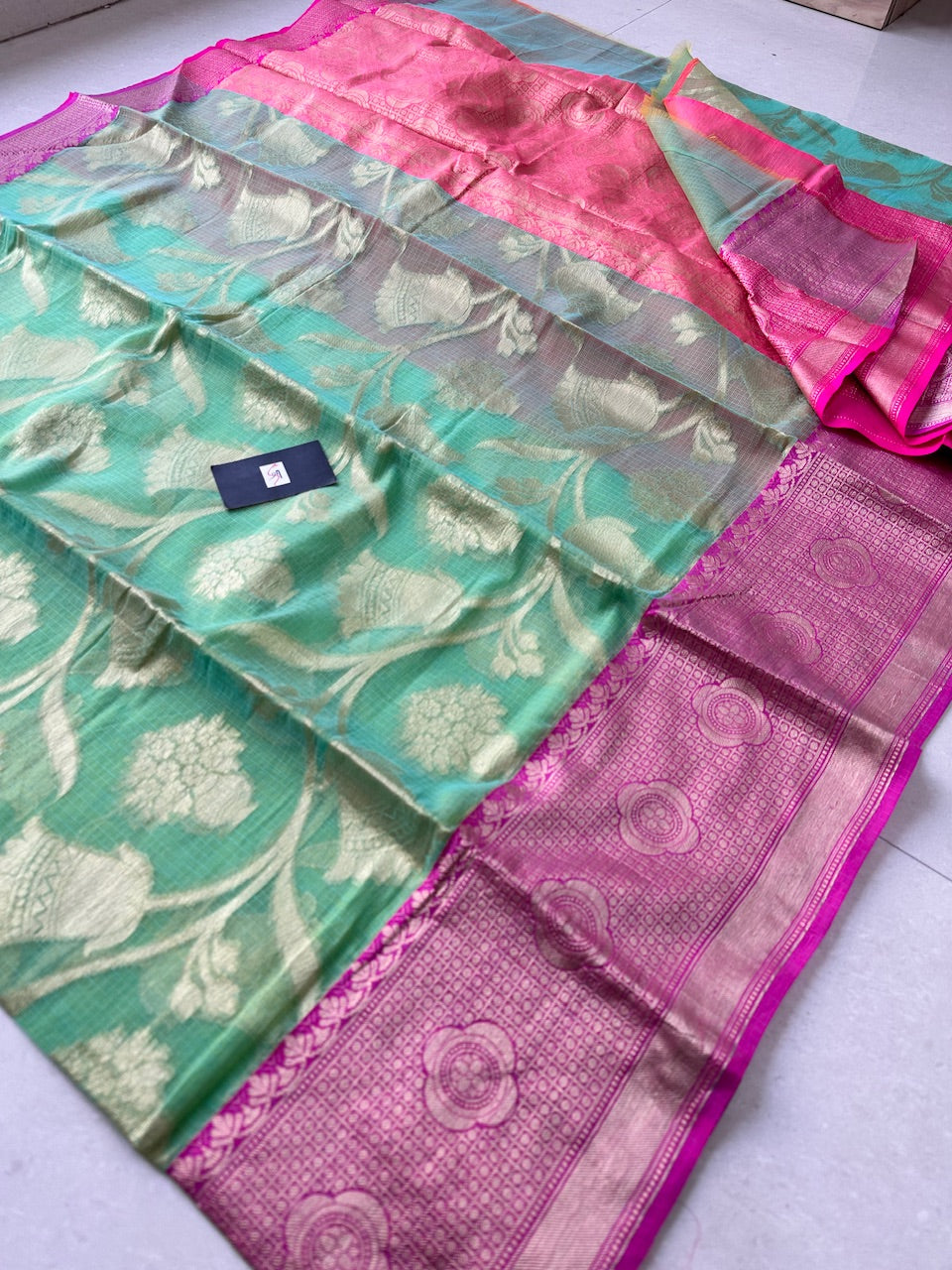 Weaved Kota Cotton Doria Saree