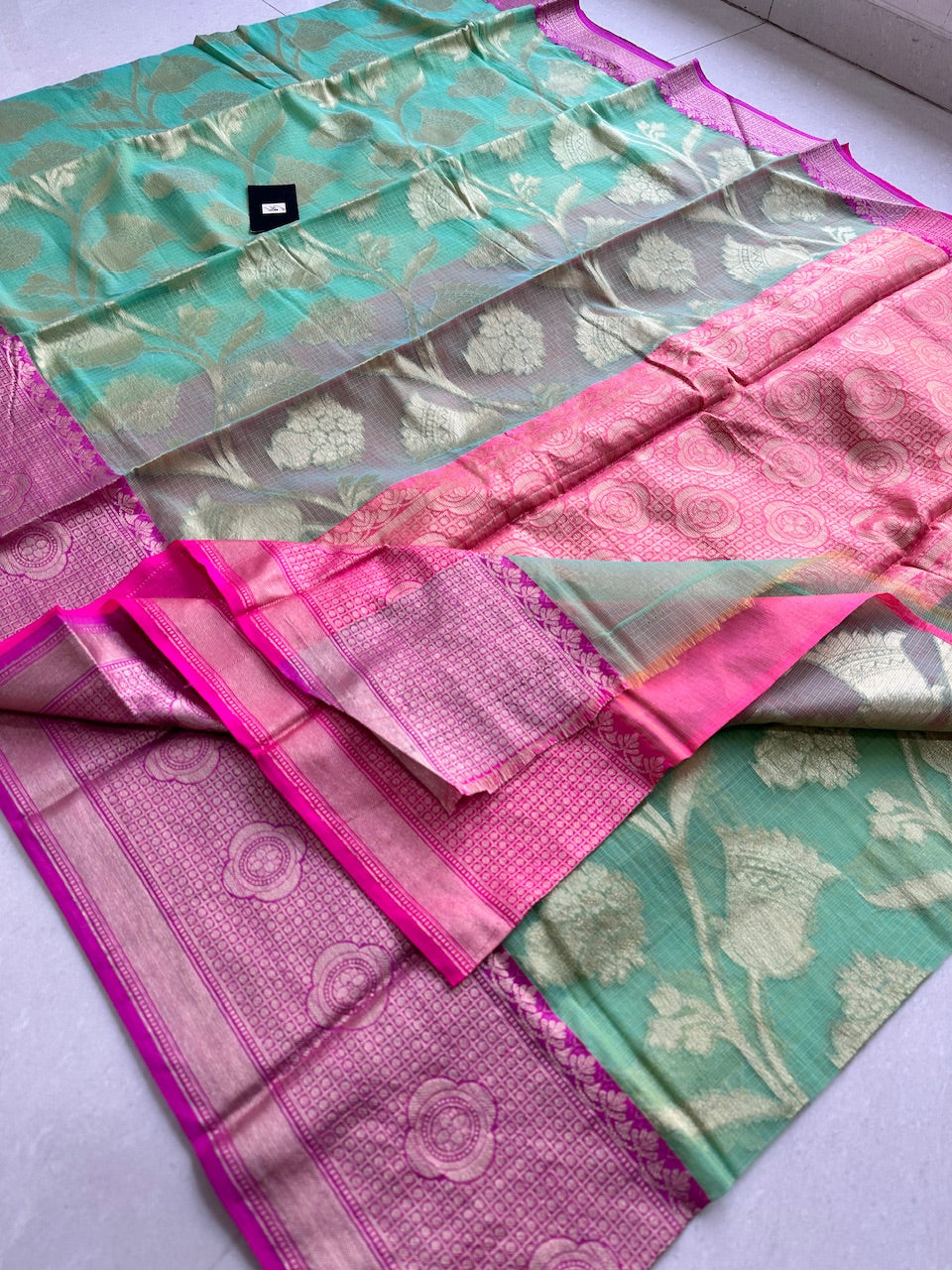 Weaved Kota Cotton Doria Saree