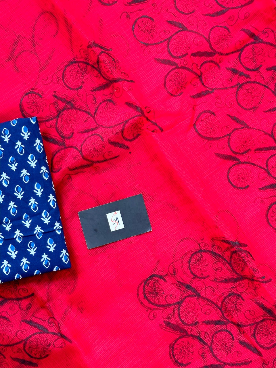 HandBlock Printed Kota Cotton Doria Saree