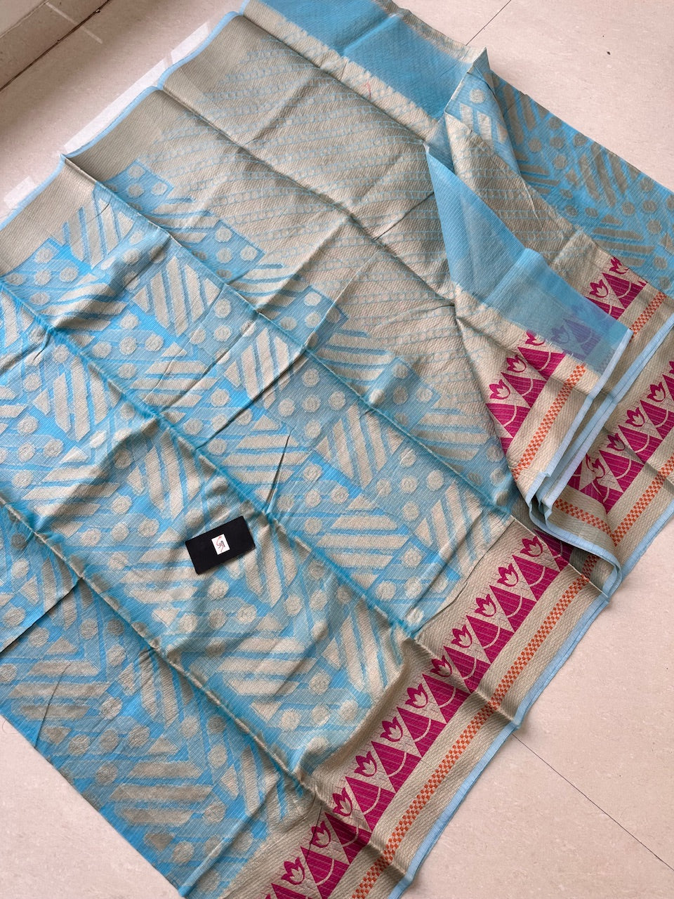 Weaved Kota Cotton Doria Saree