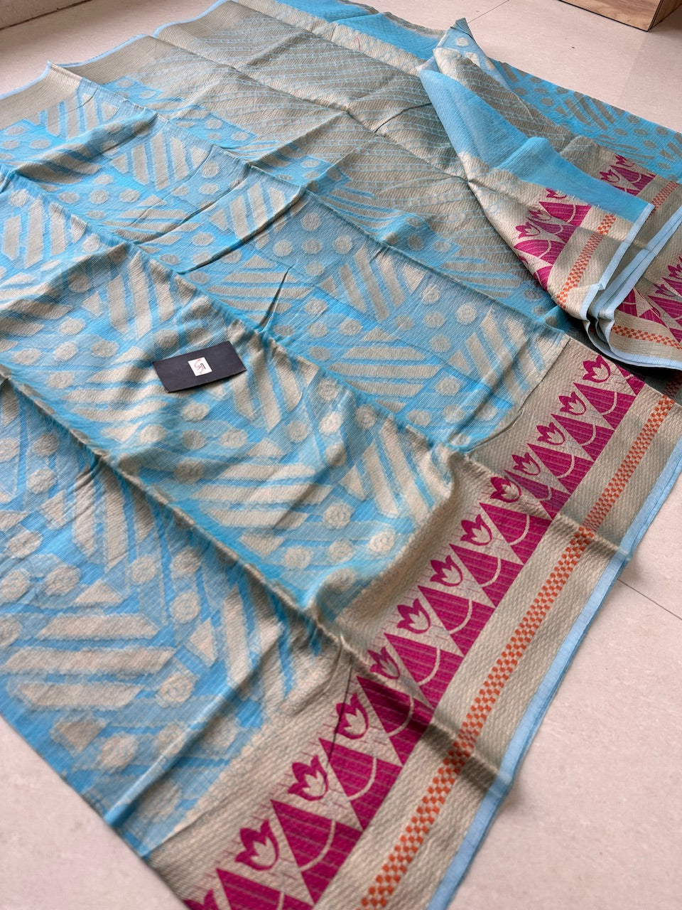 Weaved Kota Cotton Doria Saree