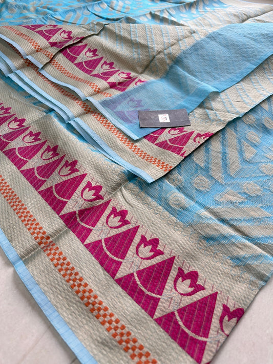 Weaved Kota Cotton Doria Saree