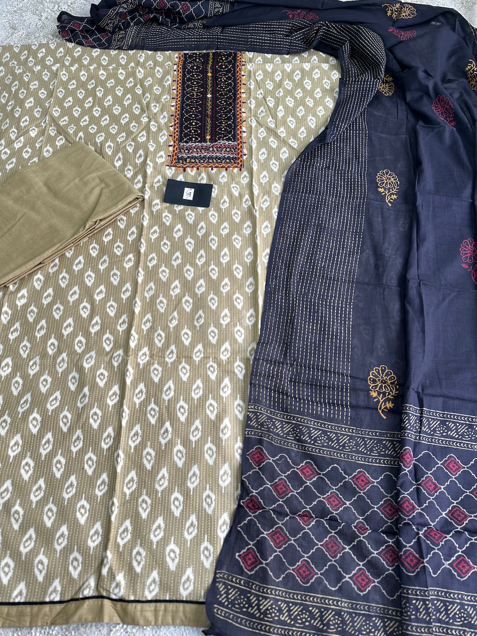 Pure HandBlock Printed Premium Weaved Cotton Suit