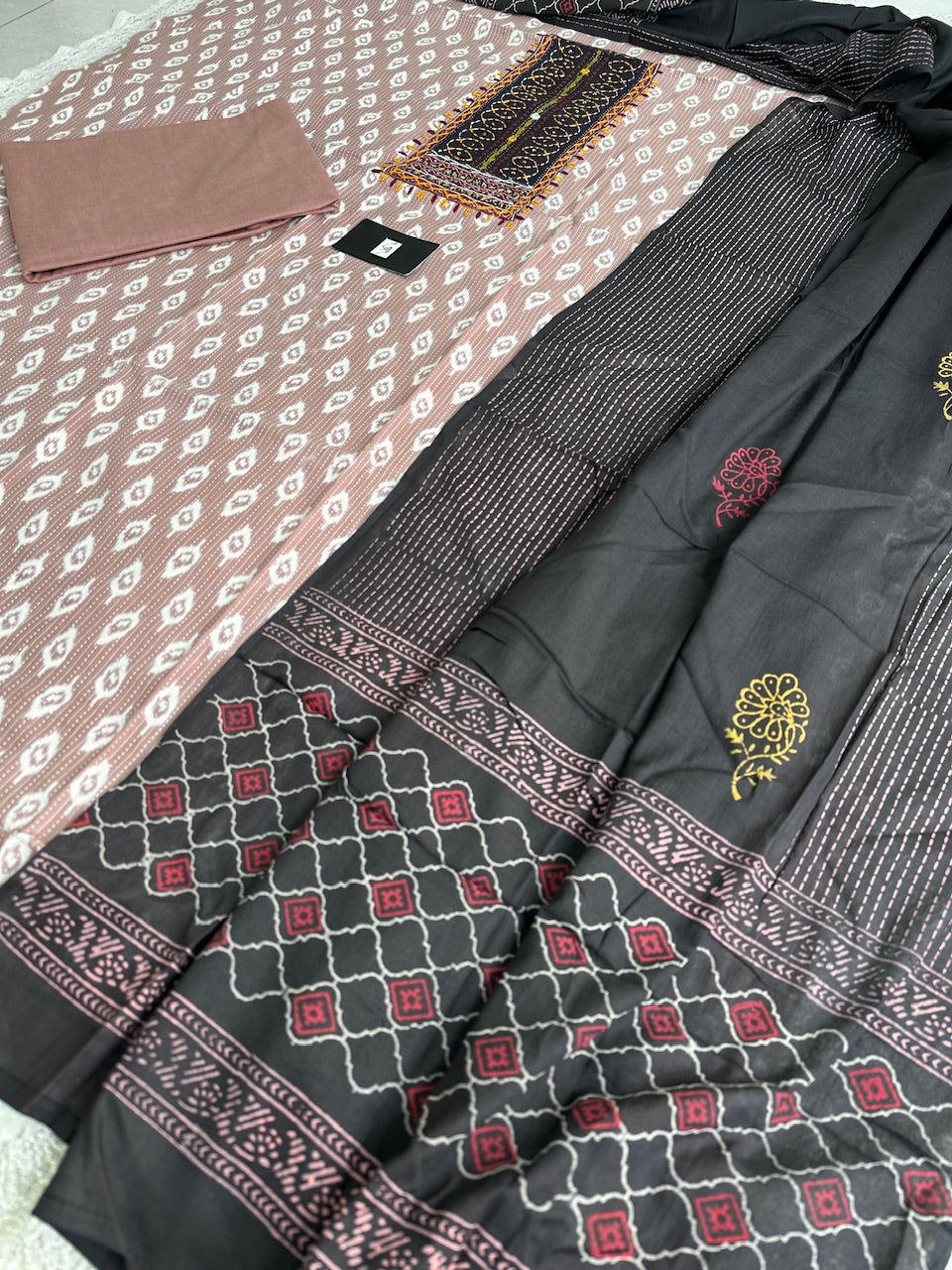 Pure HandBlock Printed Premium Weaved Cotton Suit