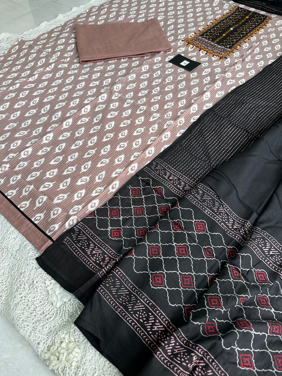 Pure HandBlock Printed Premium Weaved Cotton Suit