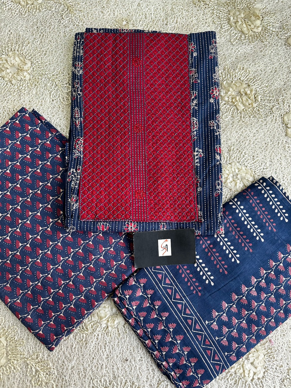 Pure HandBlock Printed Premium Weaved Cotton Suit