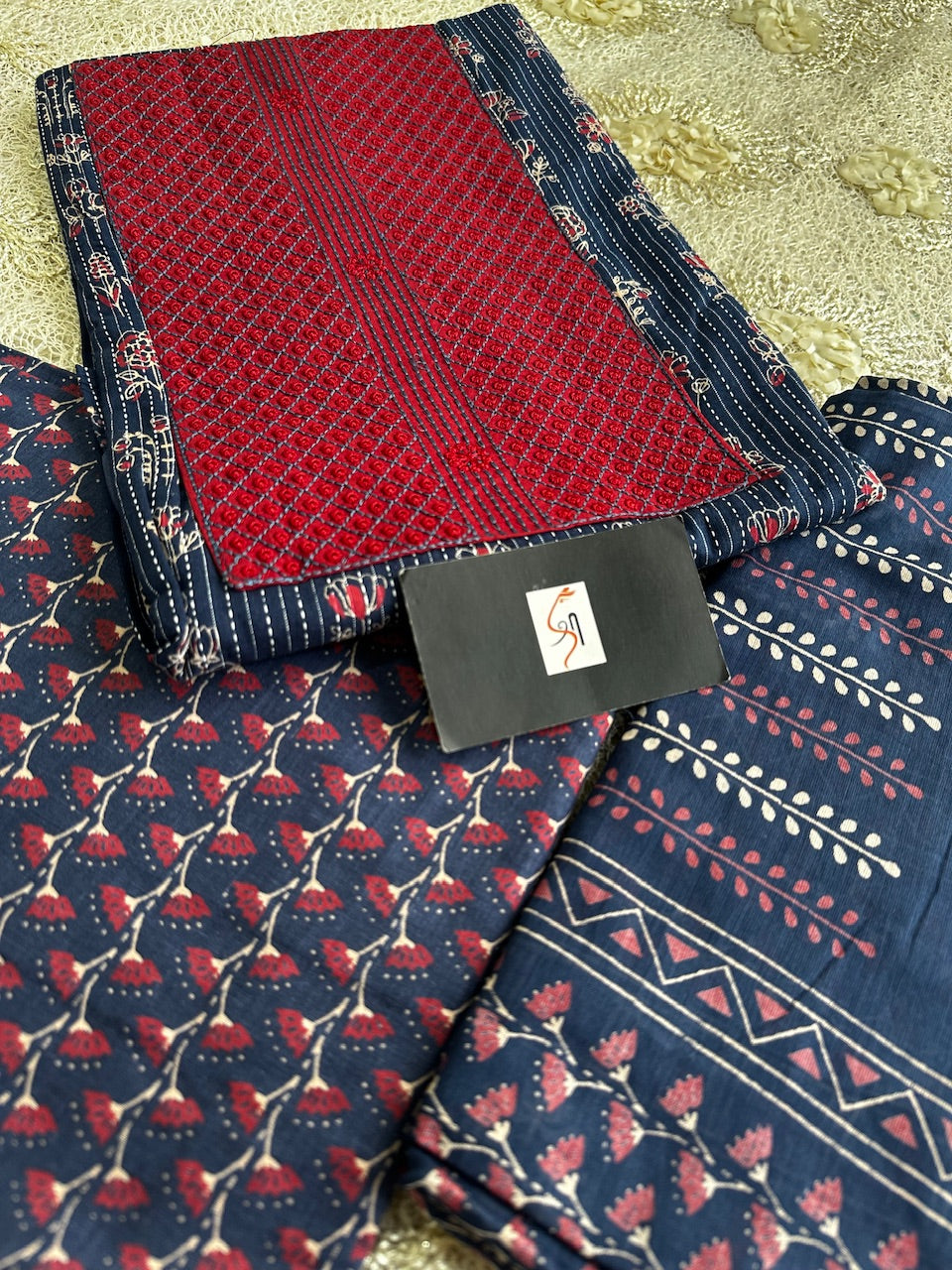 Pure HandBlock Printed Premium Weaved Cotton Suit