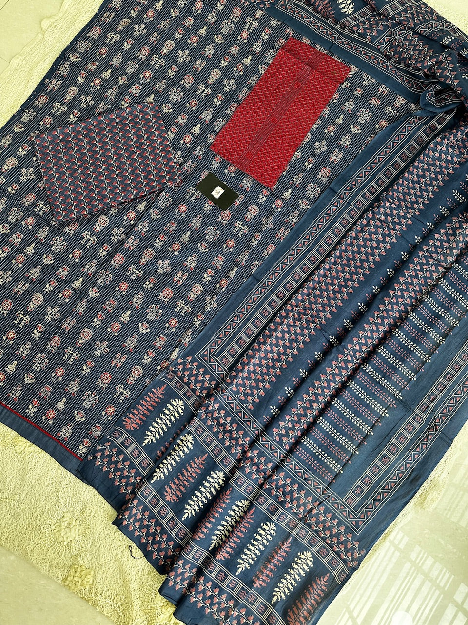 Pure HandBlock Printed Premium Weaved Cotton Suit