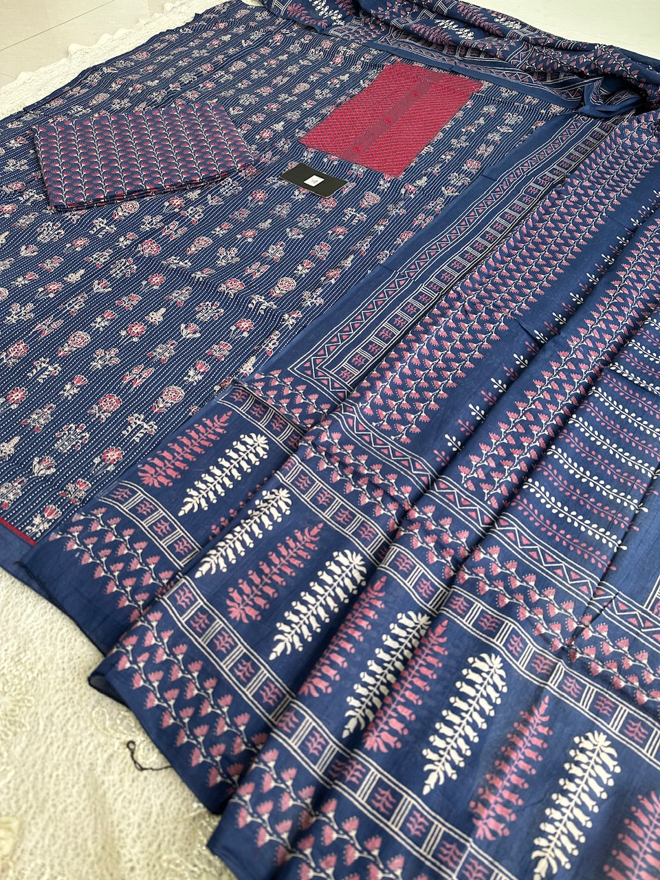 Pure HandBlock Printed Premium Weaved Cotton Suit