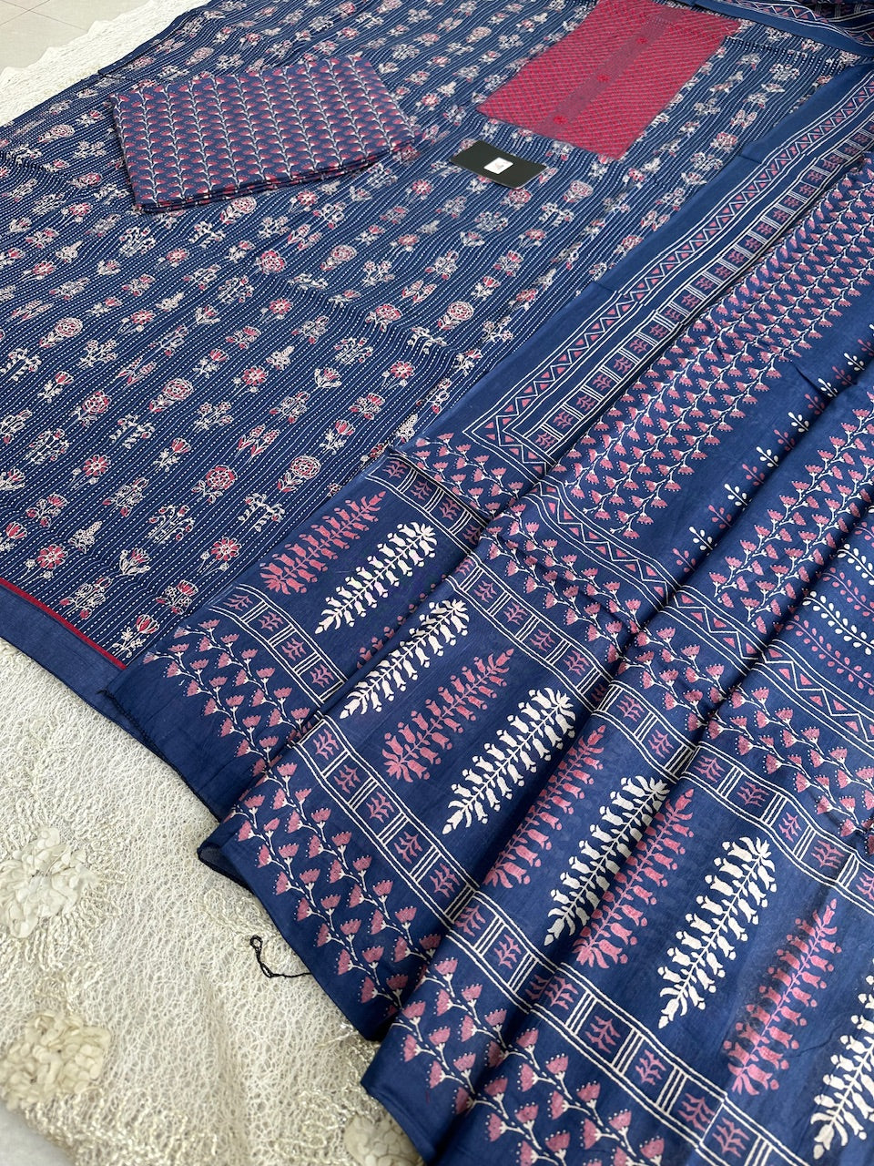 Pure HandBlock Printed Premium Weaved Cotton Suit