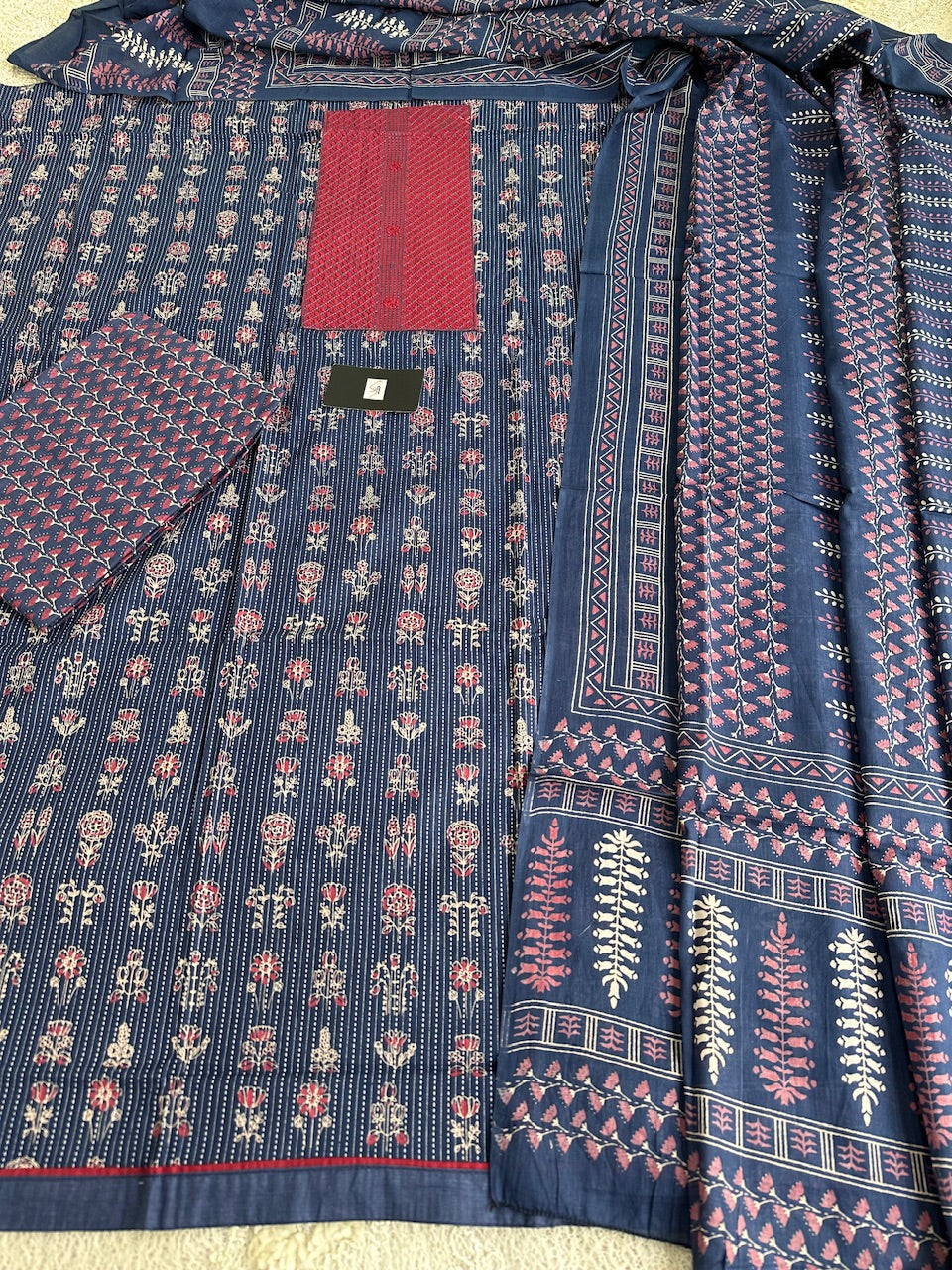 Pure HandBlock Printed Premium Weaved Cotton Suit