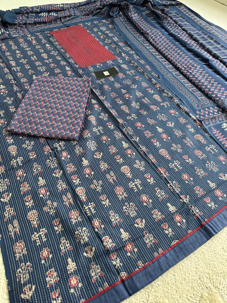 Pure HandBlock Printed Premium Weaved Cotton Suit