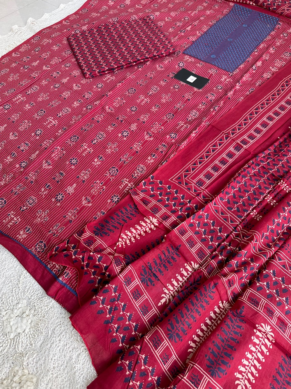 Pure HandBlock Printed Premium Weaved Cotton Suit