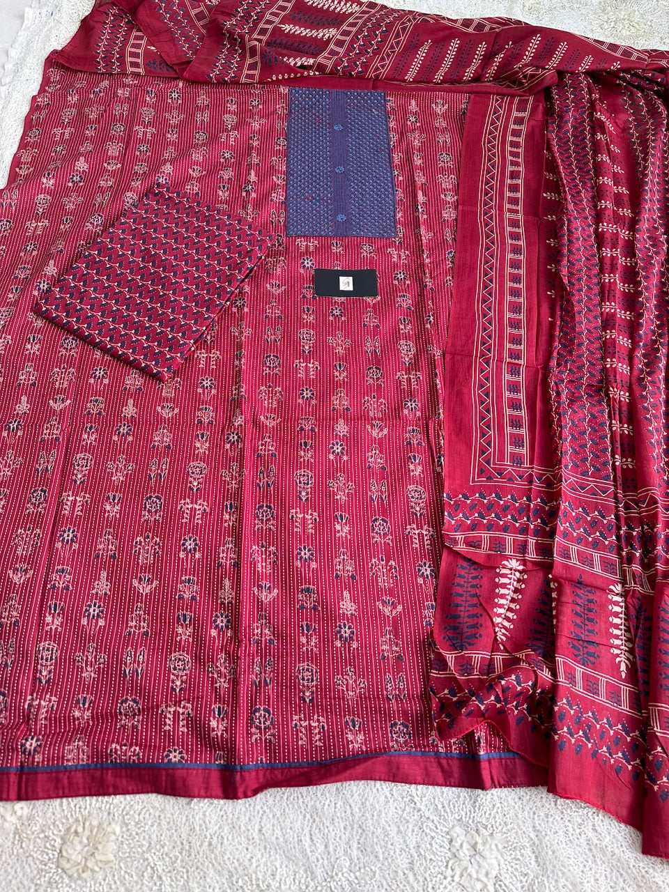 Pure HandBlock Printed Premium Weaved Cotton Suit