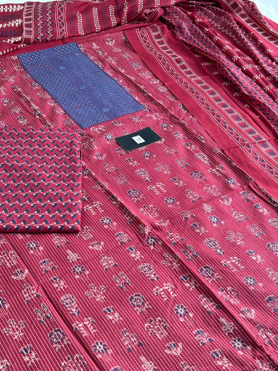 Pure HandBlock Printed Premium Weaved Cotton Suit