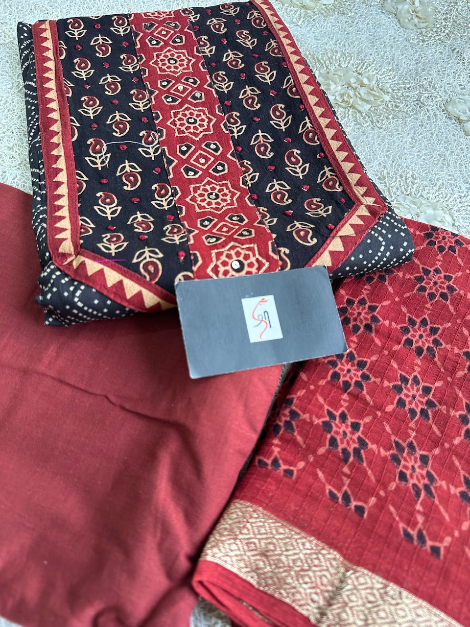 Pure HandBlock Printed Premium Cotton Suit with Maheswari Cotton Dupatta