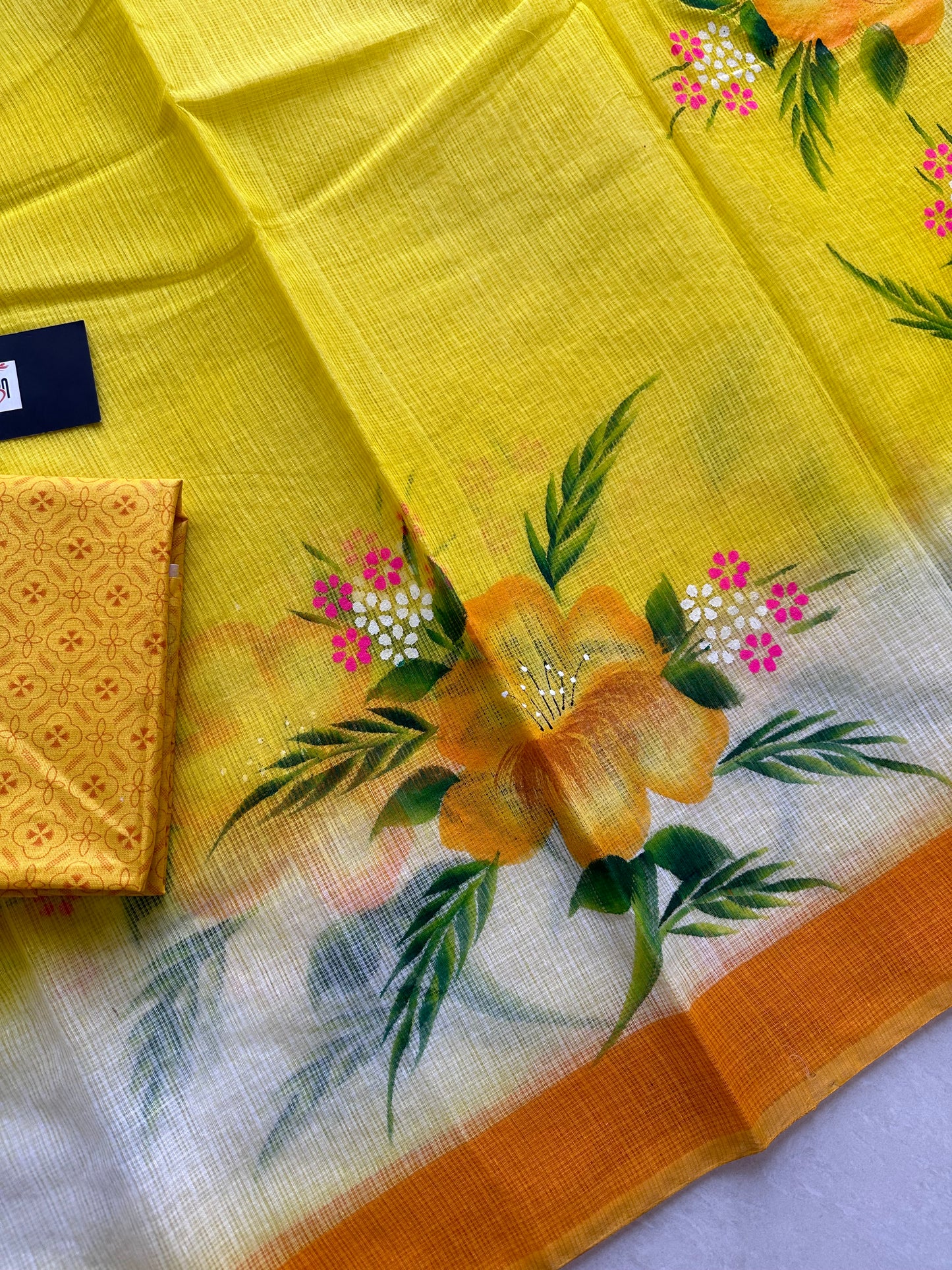 Handpainted Kota Cotton Doria Saree