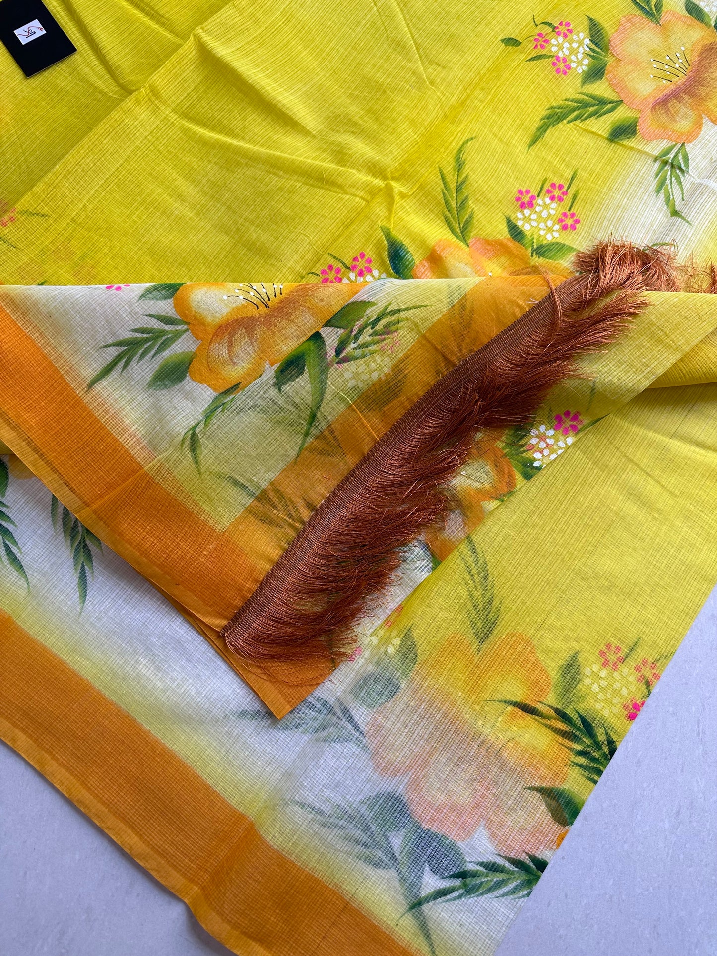 Handpainted Kota Cotton Doria Saree