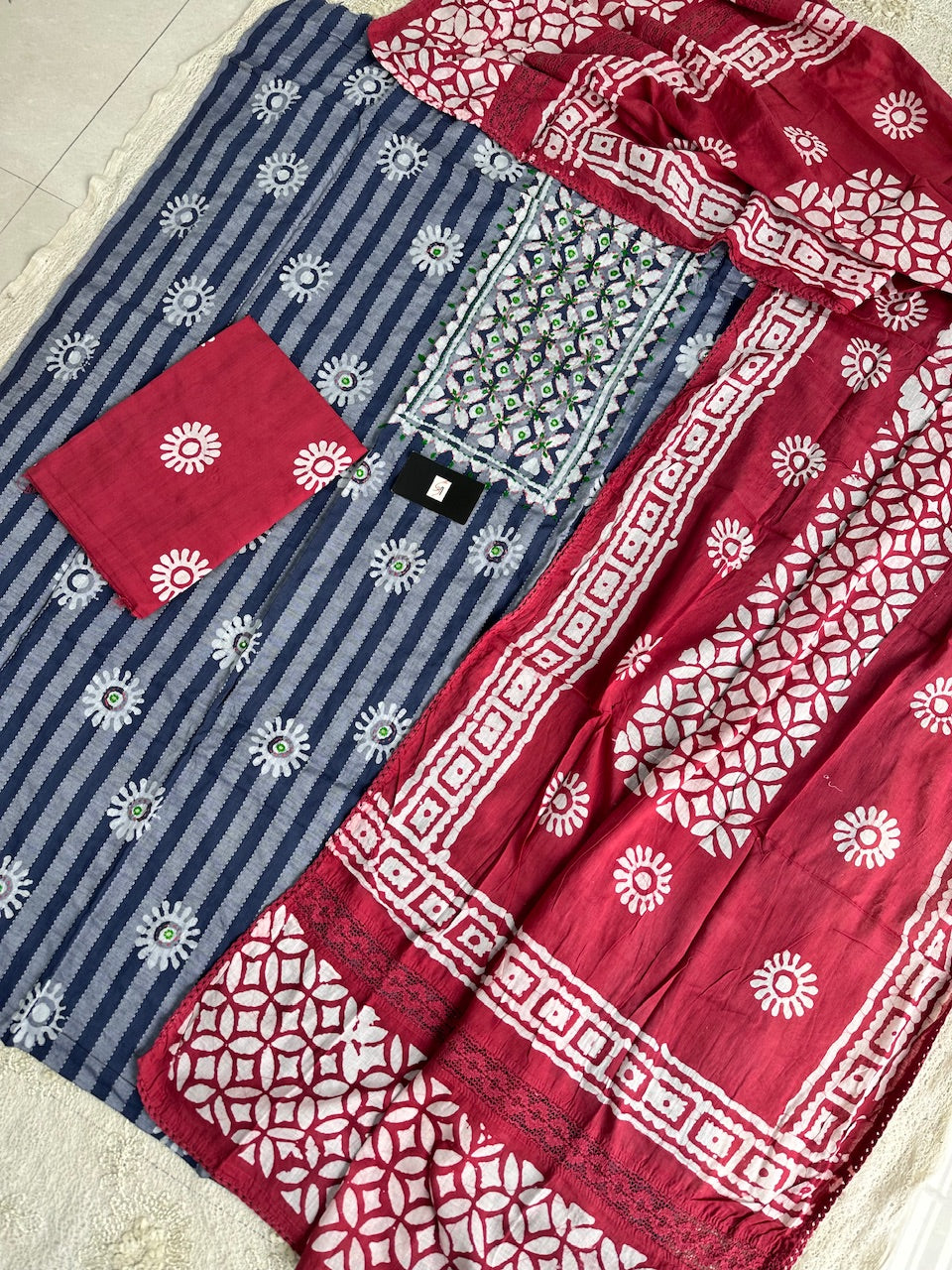 Pure HandBlock Printed Premium Khadi Cotton Suit