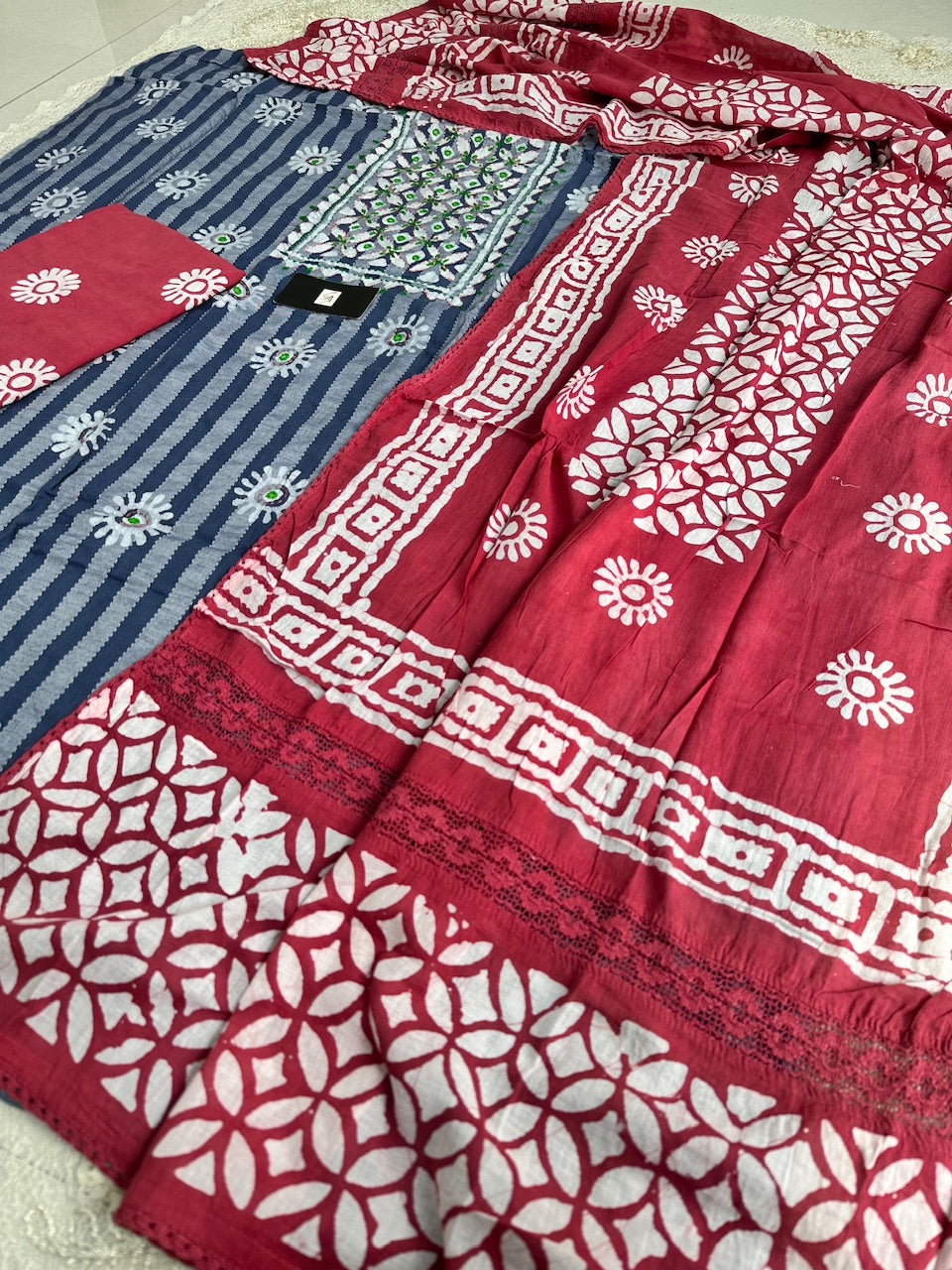 Pure HandBlock Printed Premium Khadi Cotton Suit