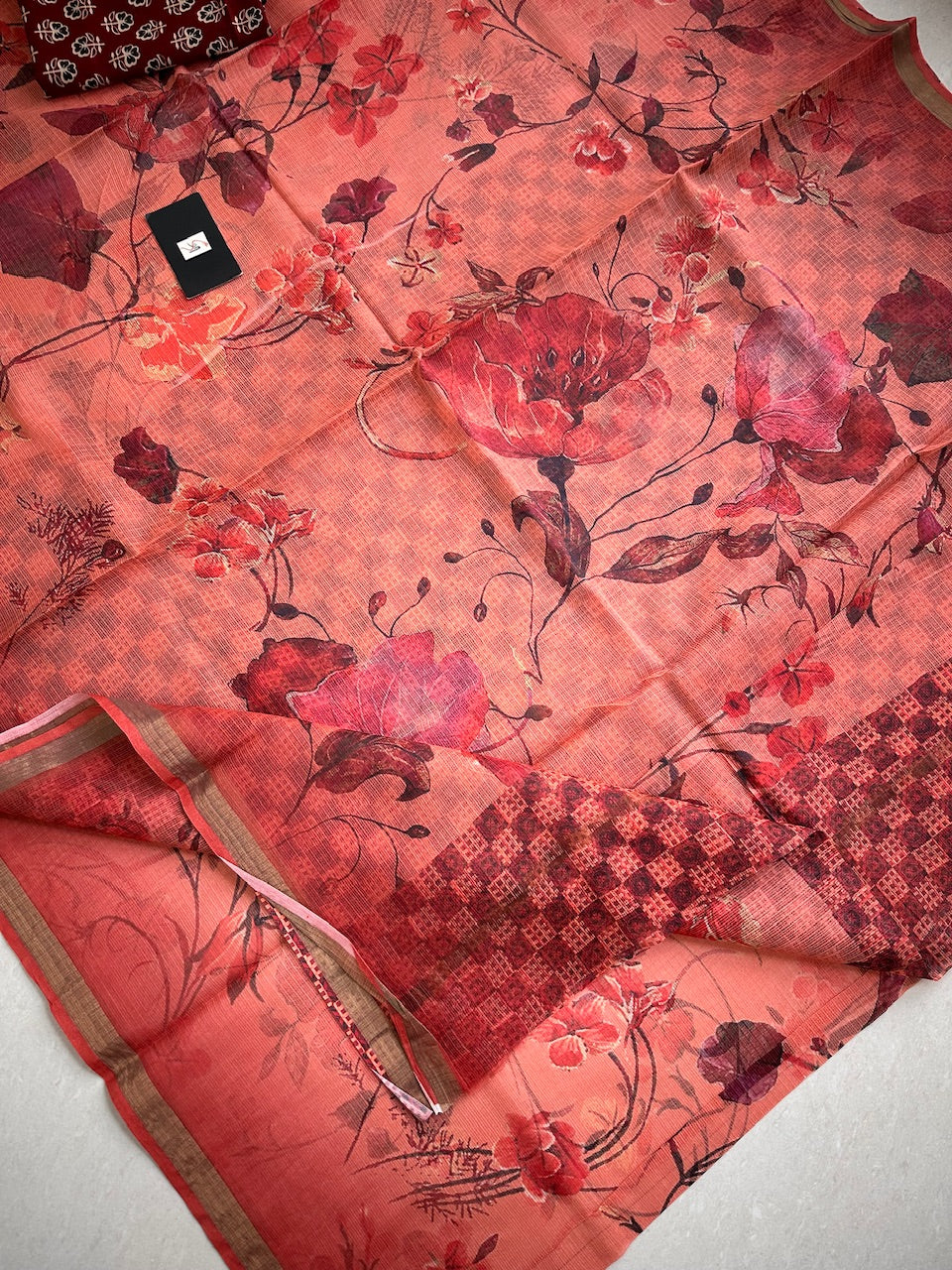 Pure Digital Printed Kota Cotton Doria Saree