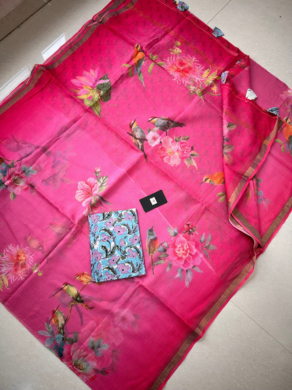 Pure Digital Printed Kota Cotton Doria Saree